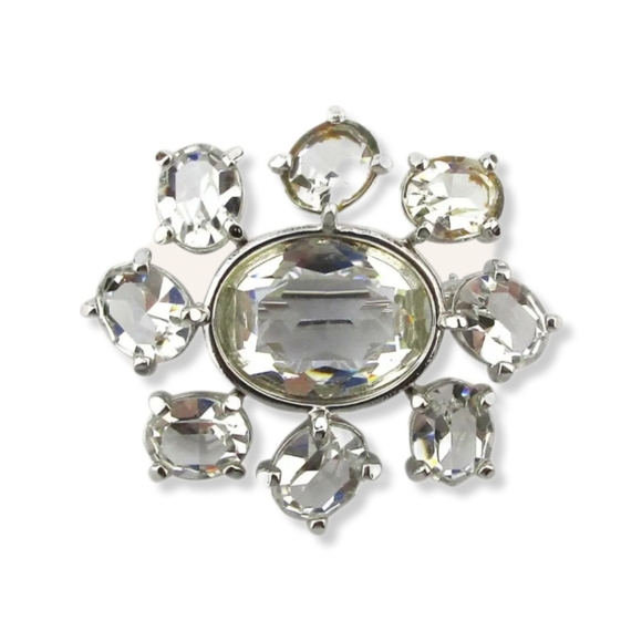 Swarovski Clear Crystal Rhinestone Pin Brooch - Picture 1 of 6